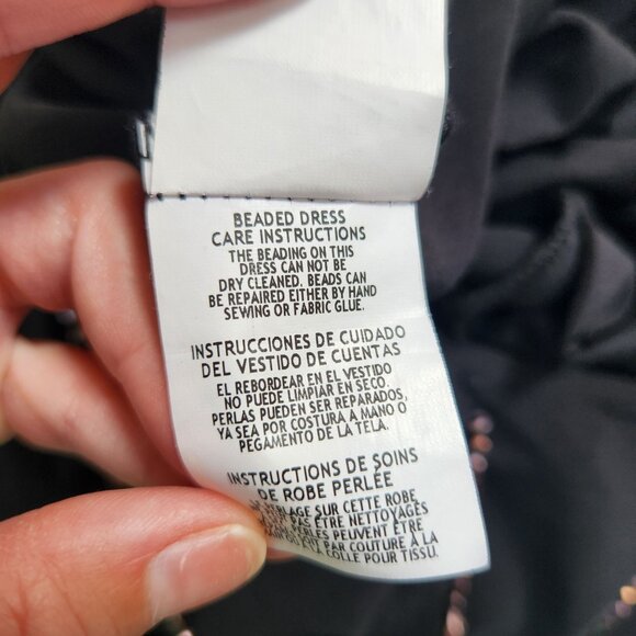 Xscape Formal Black Jumpsuit Gold Beaded Gown Mother of the Bride Women's 18W - Picture 10 of 11